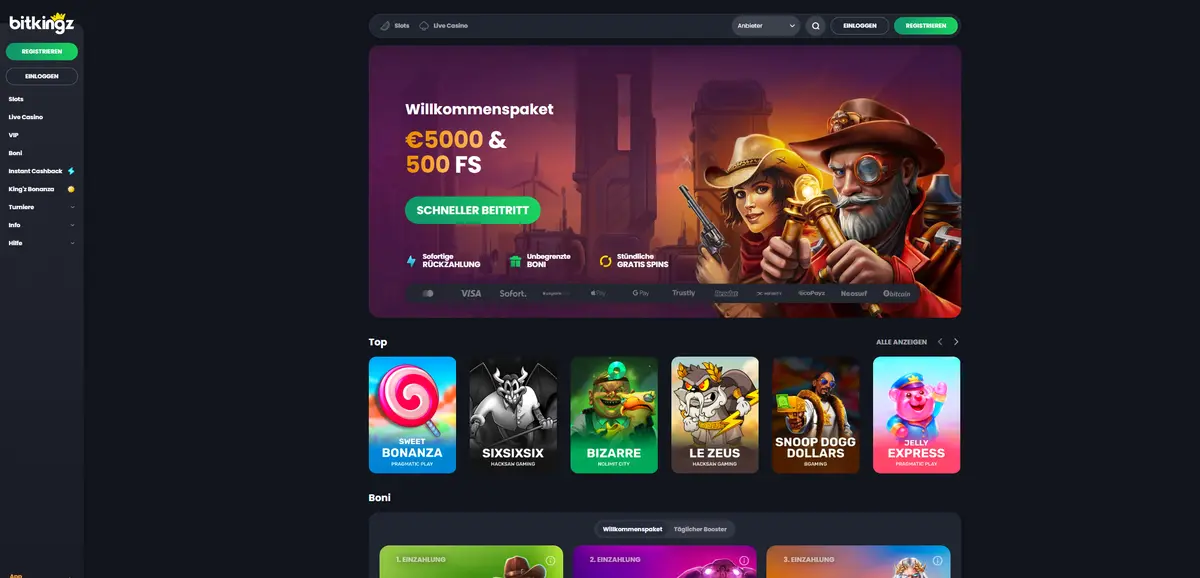 Bitkingz Lastschrift Casino
